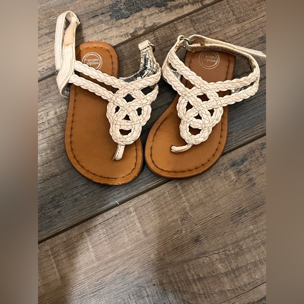 Kids Braided Sandals - Cream